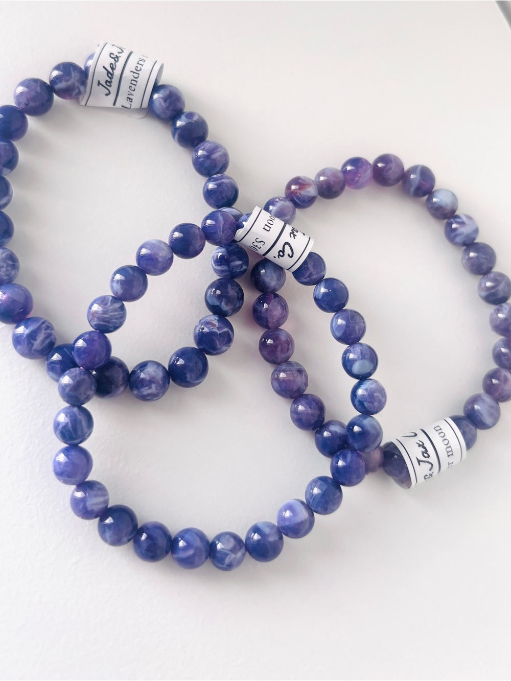 Lavenderstone moon  Bead Stretch Bracelet - Unbranded